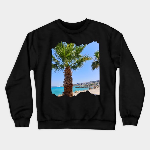 Beautiful photography of ocean waves and blue sky Crewneck Sweatshirt by BoogieCreates